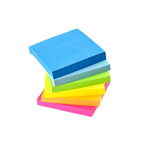 200 x NEON MULTI COLOURED Sticky Notes Memo Reminder Office Desk List Pad Pack